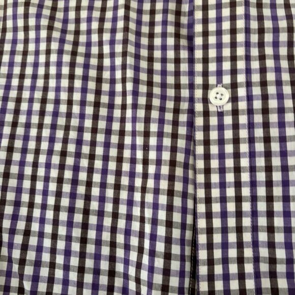 Marquis Signature Button Down Shirt Mens Size 2XL Collared Long Sleeve Purple - Picture 6 of 6